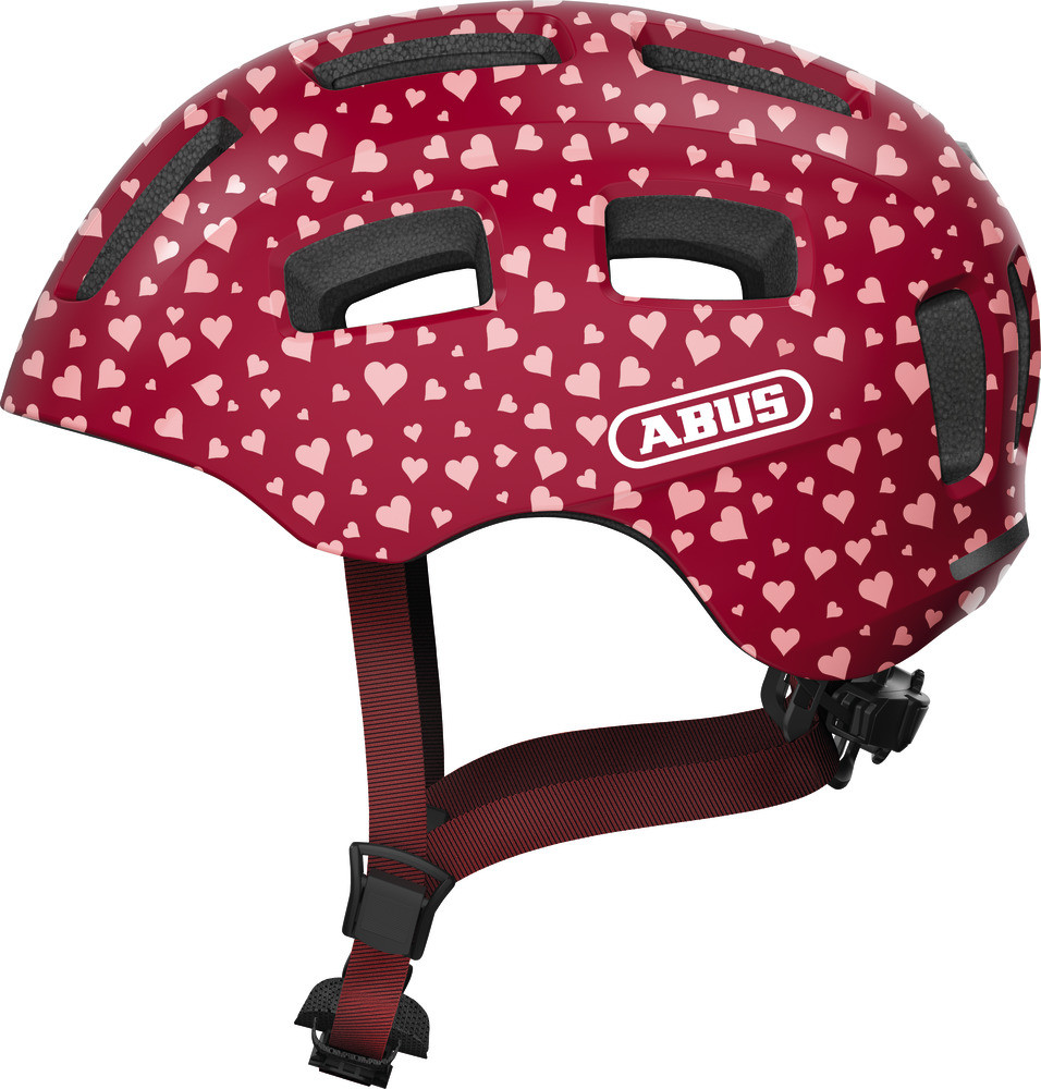 Image of ABUS kerékpáros gyerek sisak Youn-I 2.0, In-Mold, cherry heart, S (48-54 cm)