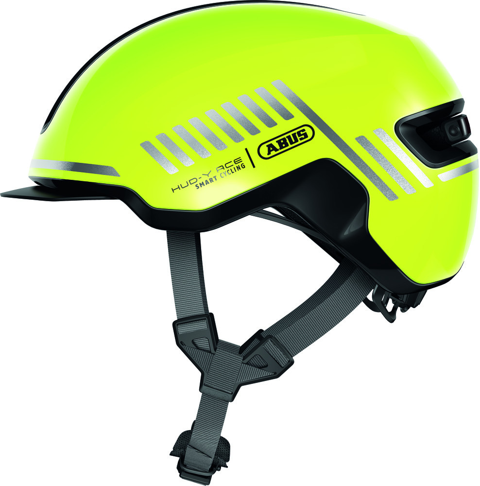 Image of ABUS kerékpáros városi sisak Hud-Y, In-Mold, signal yellow, L (57-61 cm)