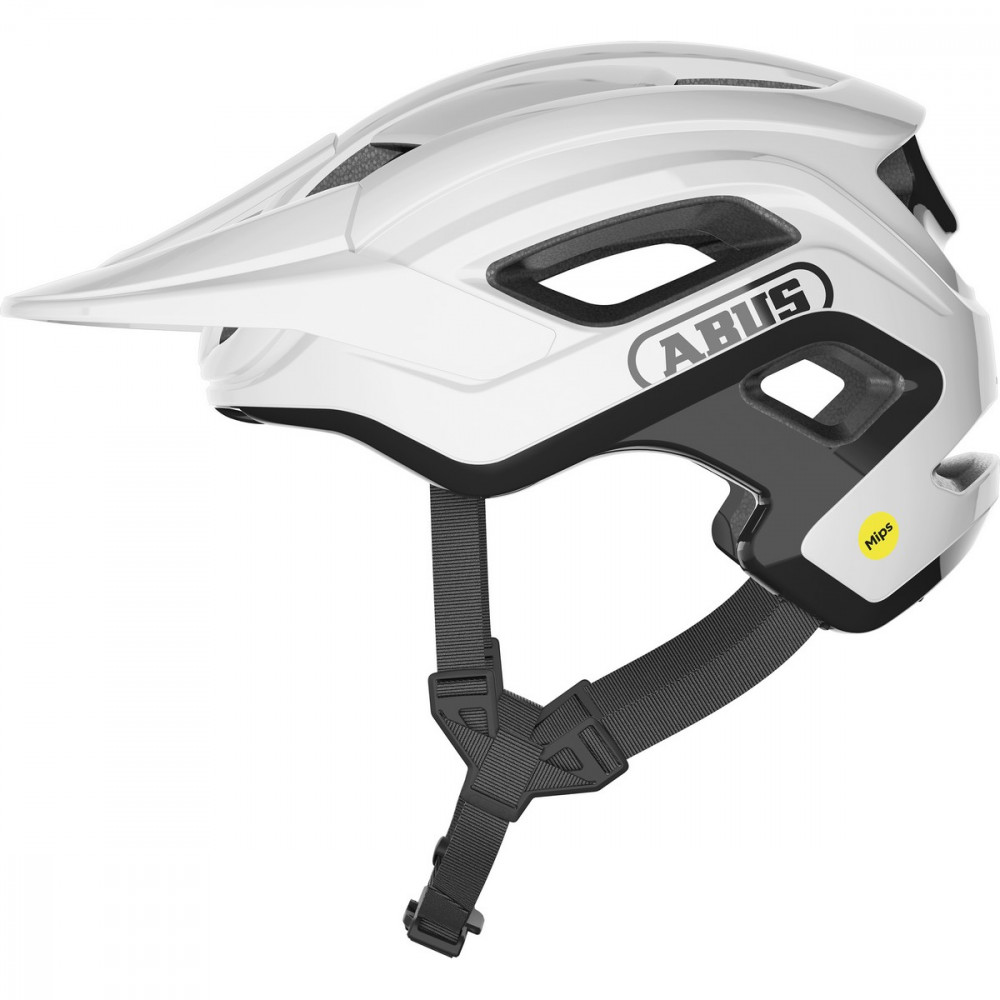 Image of ABUS kerékpáros sport sisak Cliffhanger MIPS, In-Mold, shiny white, L (57-61 cm)