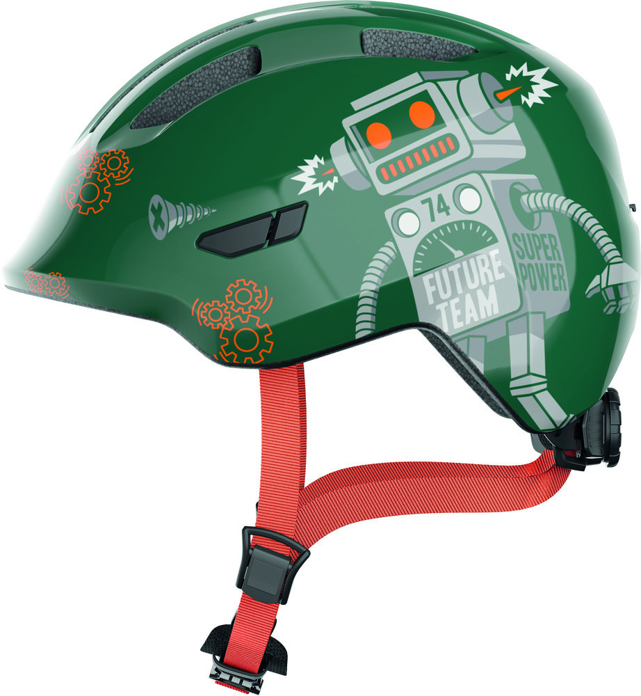 Image of ABUS kerékpáros gyerek sisak Smiley 3.0, In-Mold, green robo, M (50-55 cm)