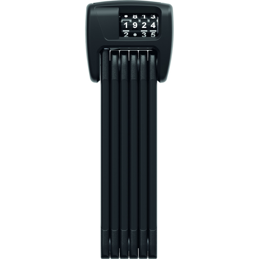 Image of ABUS hajtogatható lakat számzárral BORDO LED 6000C/90, SH tartóval, fekete