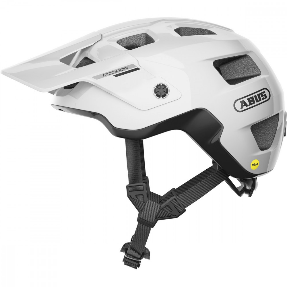 Image of ABUS kerékpáros sport sisak MoDrop MIPS, In-Mold, shiny white, S (51-55 cm)