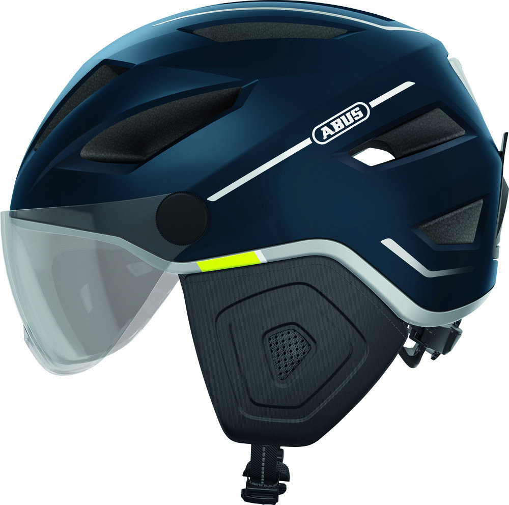 Image of ABUS kerékpáros városi sisak Pedelec 2.0 ACE, In-Mold, beépített átlátszó szemüveggel, midnight blue, L (56-62 cm)