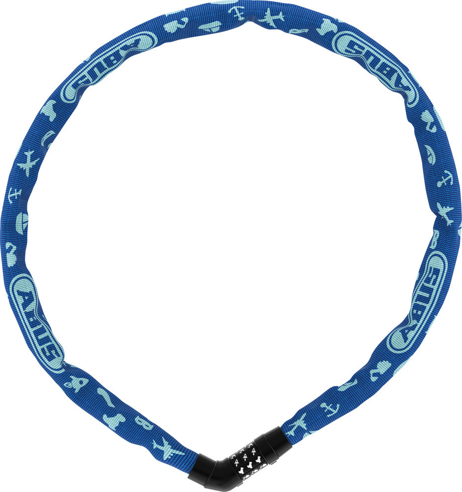 Image of ABUS láncos lakat jelkóddal Steel-O-Chain Symbols 4804C/75, kék