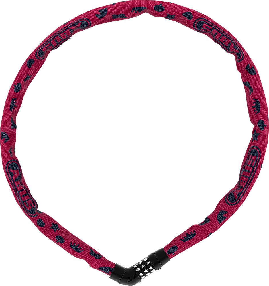 Image of ABUS láncos lakat jelkóddal Steel-O-Chain Symbols 4804C/75, pink