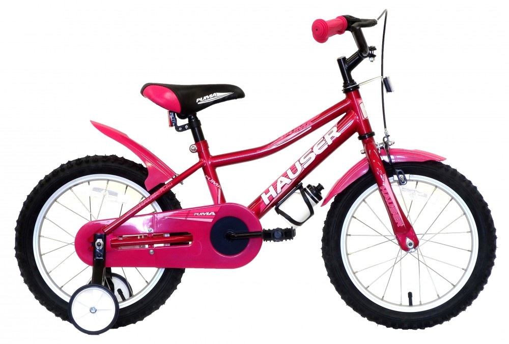 Hauser Puma 16" lány gyerek bicikli - Sötét rózsaszín