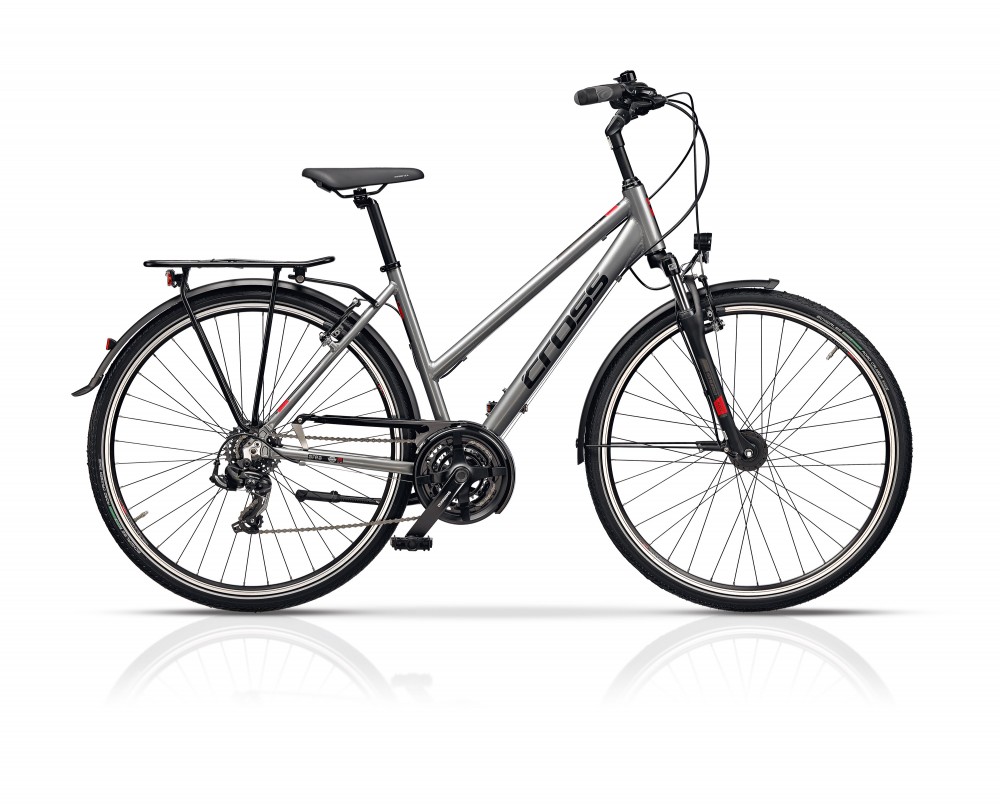 Cross Area trekking kerékpár Női | 44cm | 17" - Ezüst