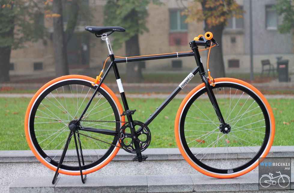 Fixi kerékpár - Egyedi - Csepel Royal - Férfi - Fekete / Narancs