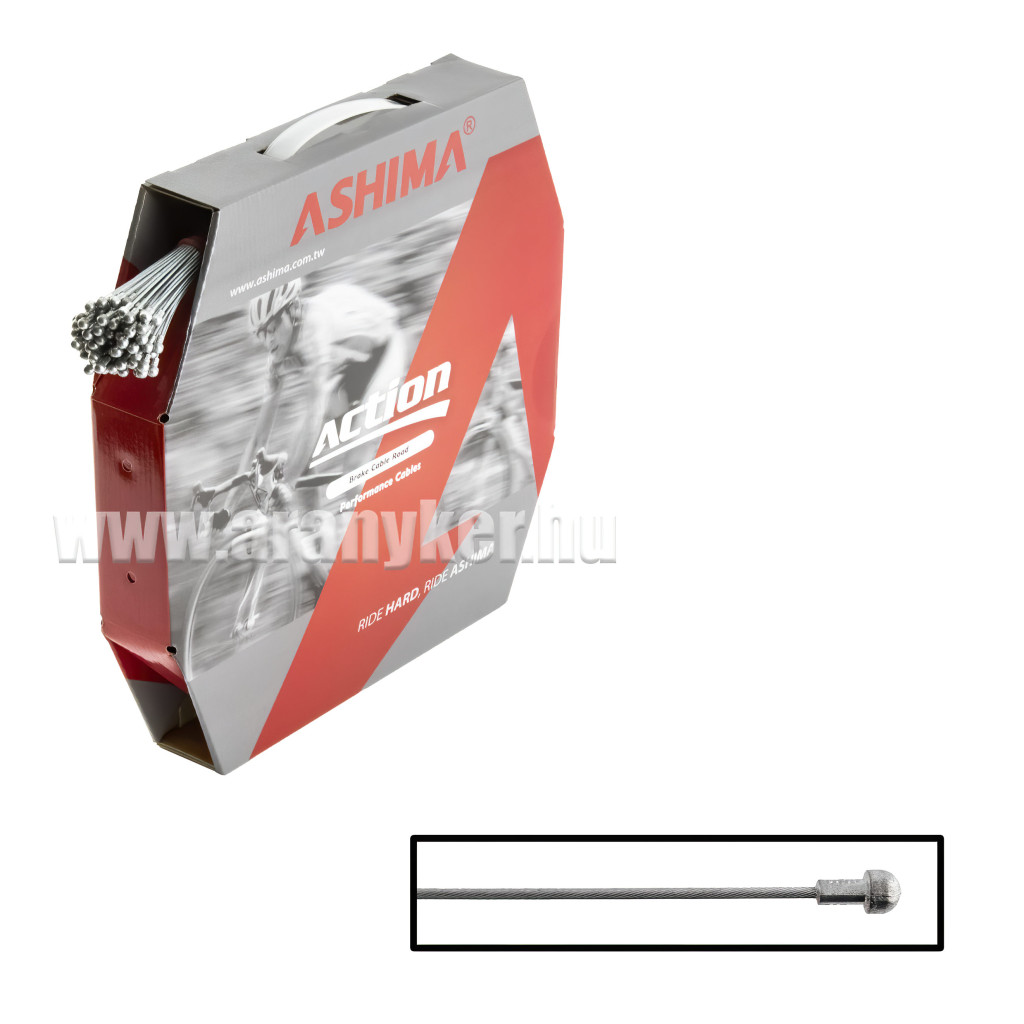 Image of Fékhuzal hátsó verseny ashima 1700mm action shmano road nem slick 100 db/box galvanizált
