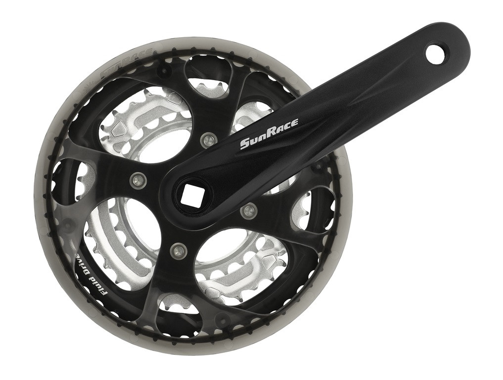 Image of Hajtómü sunrace fcm300 7/8-seb mtb 48/38/28t/170mm fekete alu