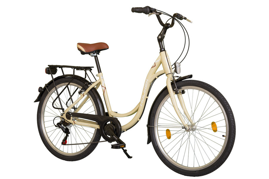 Koliken Sweet Bike 26" női városi kerékpár - 6 sebességes - Krém színben