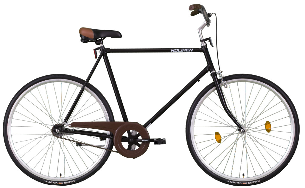 Image of 28 Férfi kontrás kerékpár fekete 59 cm-es váz