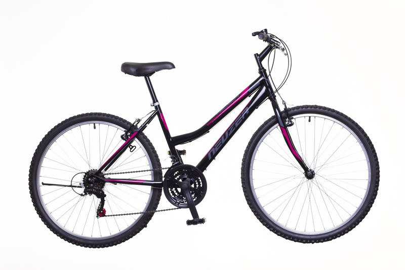Neuzer Nelson 18 - 26" Lány MTB kerékpár 15"-os extra kicsi vázzal - Fekete/szürke-pink
