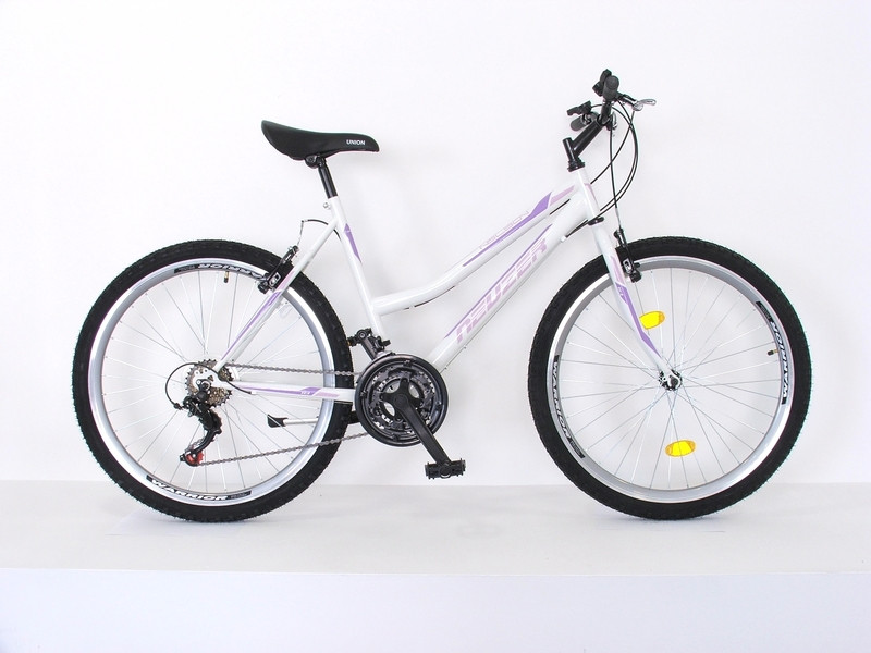 Neuzer Nelson 18 - 26" Lány MTB kerékpár 15"-os extra kicsi vázzal - Fehér/lila- rózsaszín