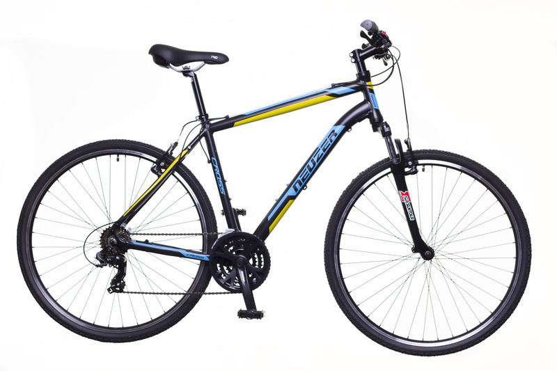 Neuzer X100 28" - Férfi cross trekking kerékpár 19"-os vázzal - Fekete/kék-sárga