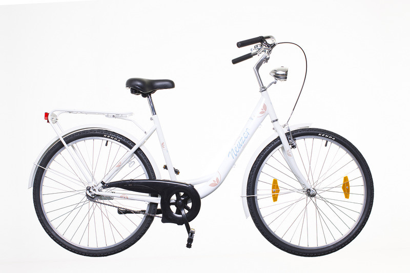 Neuzer Balaton 1 sebességes városi női kerékpár 26" - Fehér/ virágos