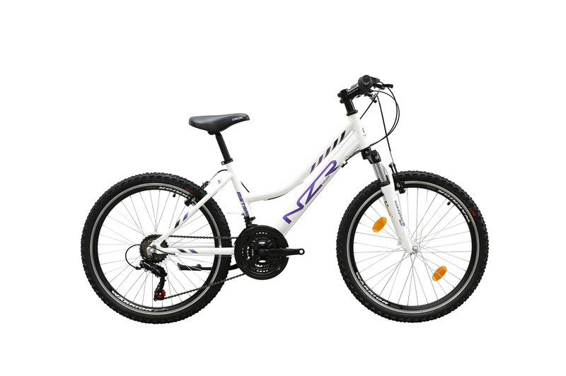 Neuzer Mistral 24 - gyermek kerékpár 24" lány - Fehér/lila-fekete