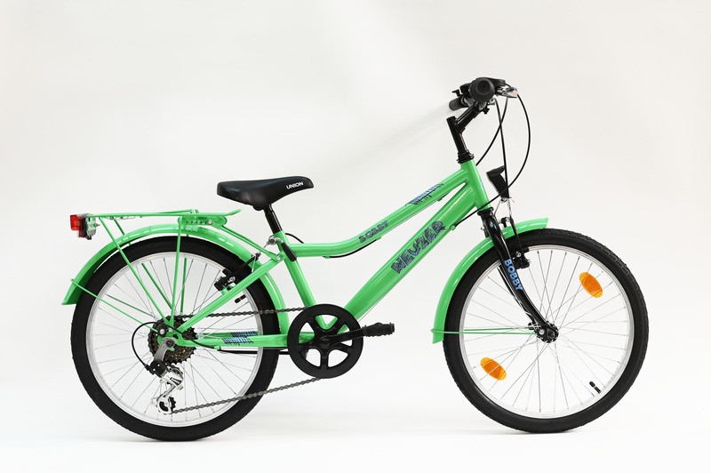 Neuzer Bobby 20" City gyermek kerékpár - 6 sebességes - fiú - Neonzöld/kék