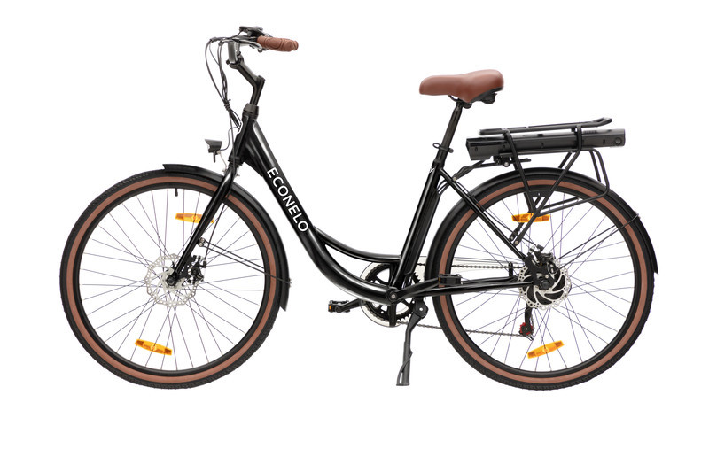 Neuzer Econelo 26" női elektromos kerékpár - 18 E-City fekete 24V