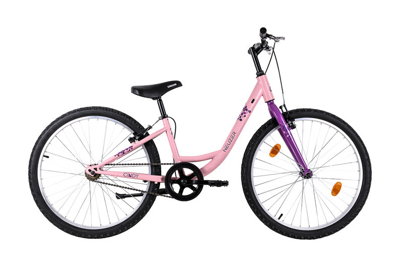 Neuzer Cindy 24" lány gyerek kerékpár - 1 sebességes - Rózsaszín